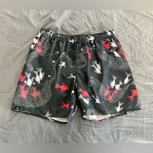 Greenrock Lined Swim Shorts; Handmade in Indonesia; Tear on Pocket-See Photo